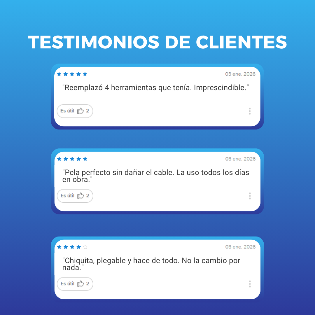 Testimonios de clientes sobre la pinza pelacables multifunci&oacute;n