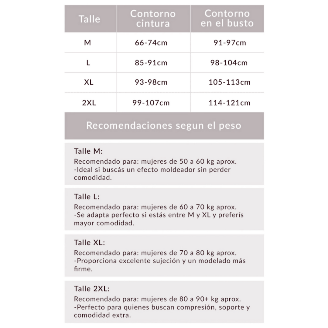 Tabla de talles musculosa