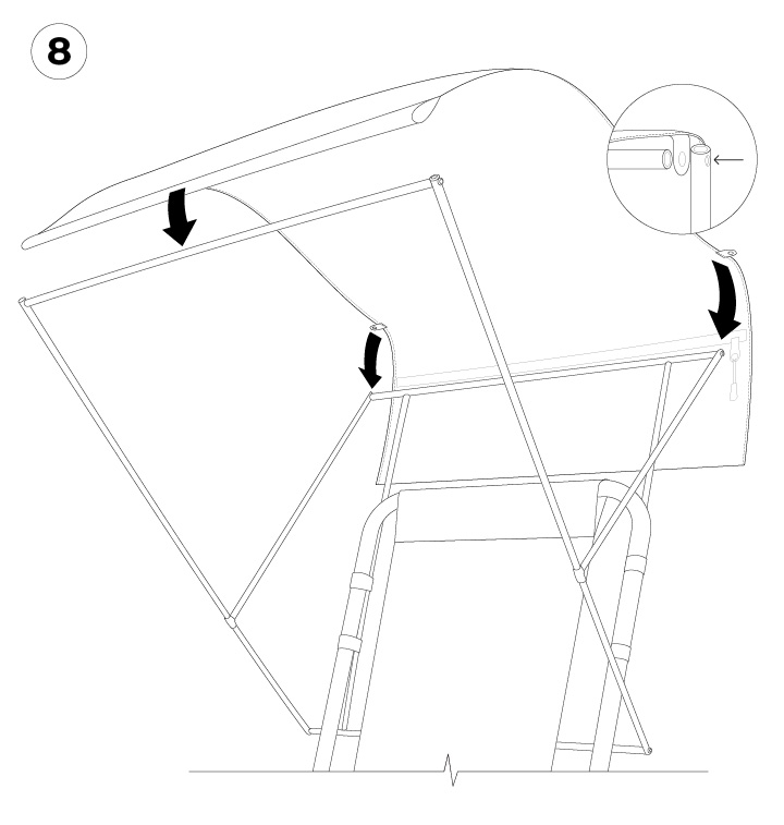Colocación de la tela