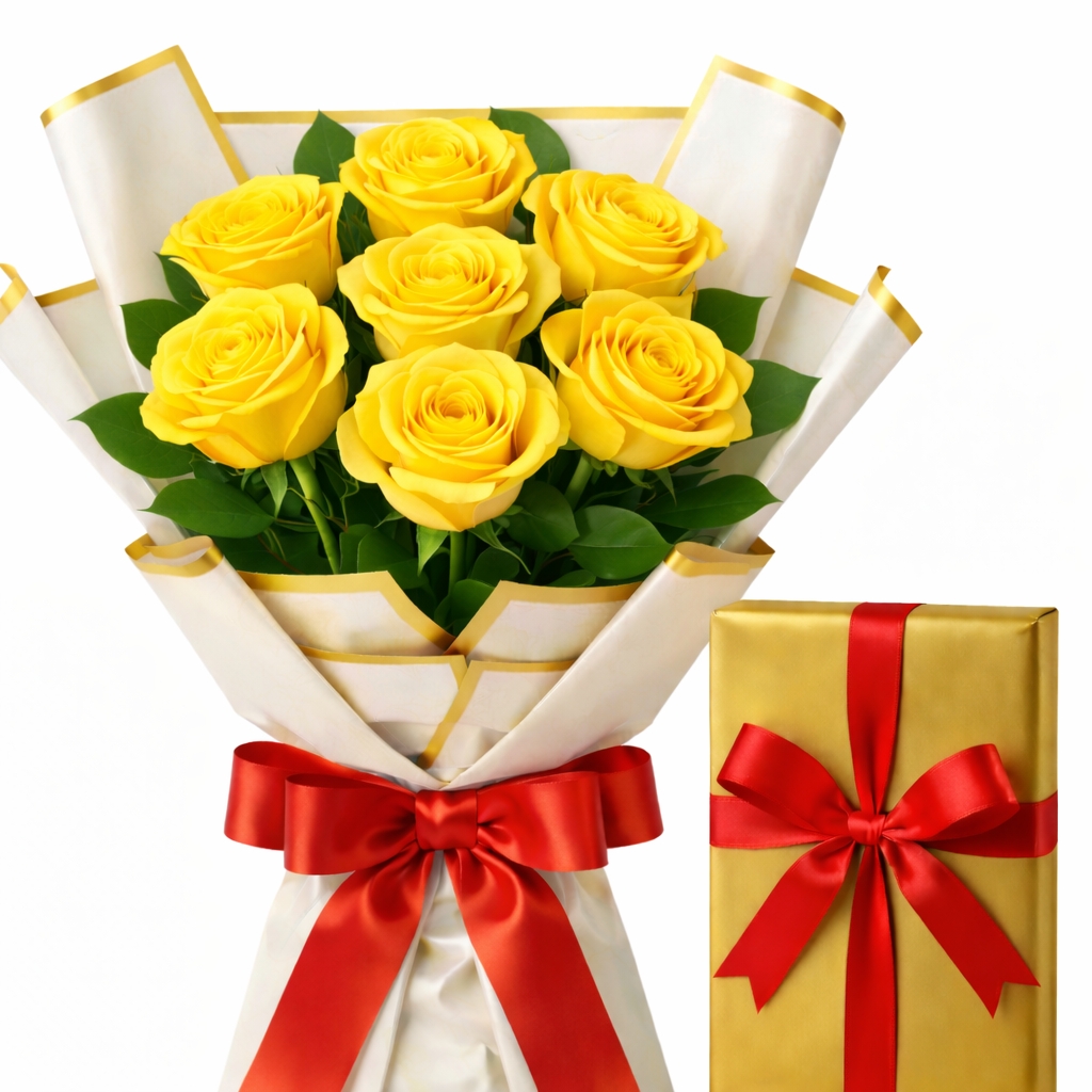 buquê de 7 flores para amiga ou amigo