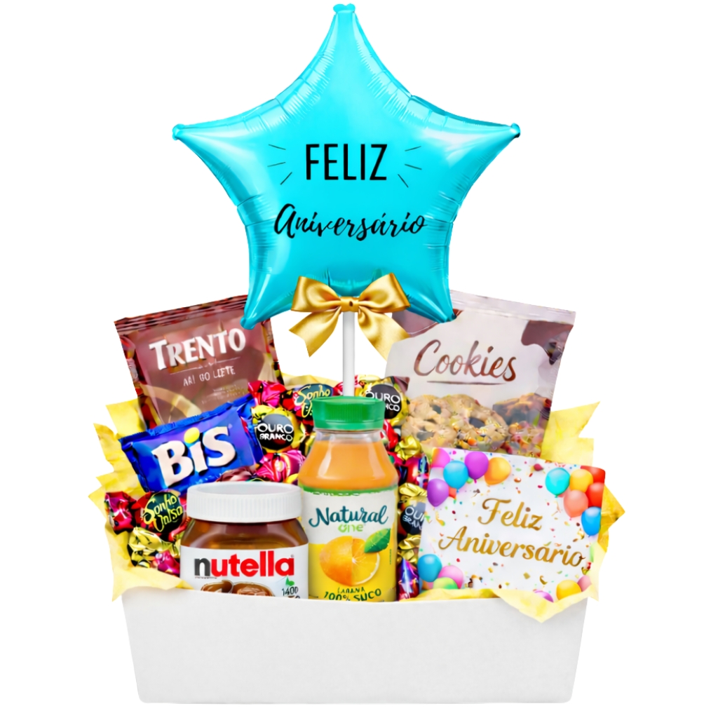 cesta de aniversário surpresa com chocolates com entrega hoje