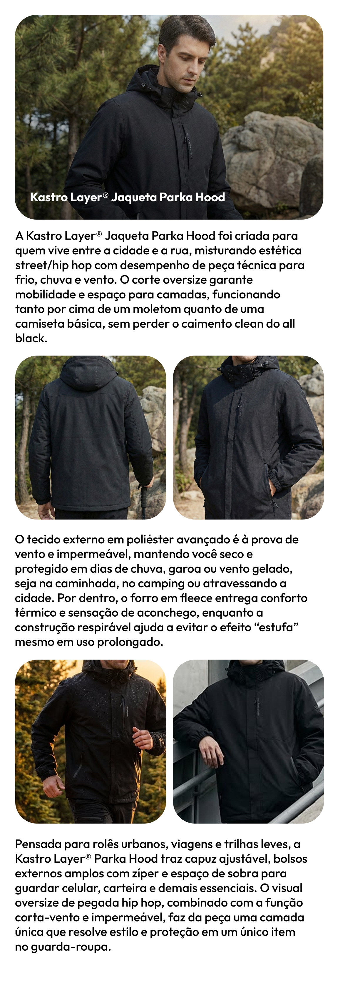 Jaqueta Imperme&aacute;vel Kastro Layer