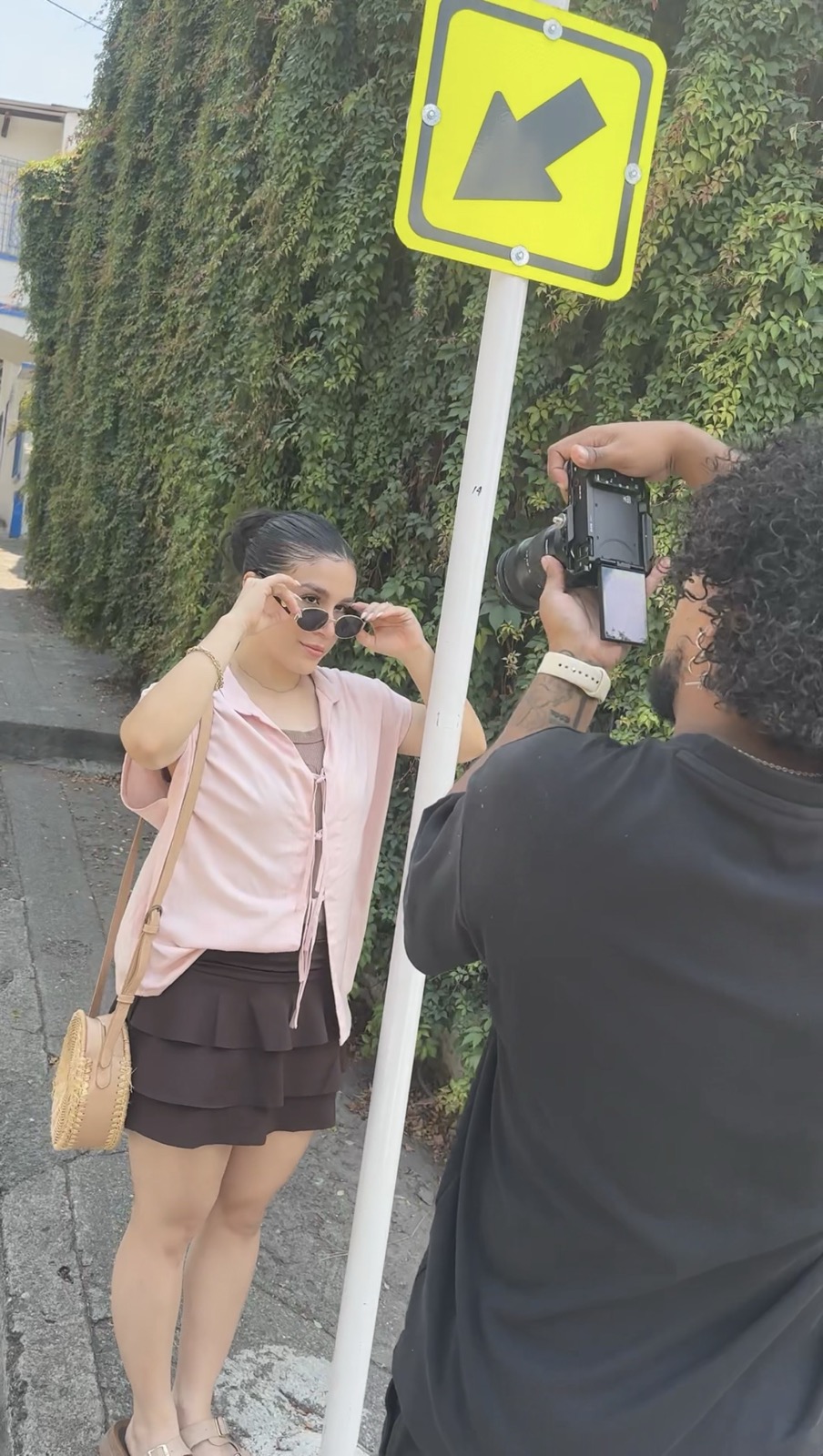 Sesión de fotos de Le Ditte en locación urbana