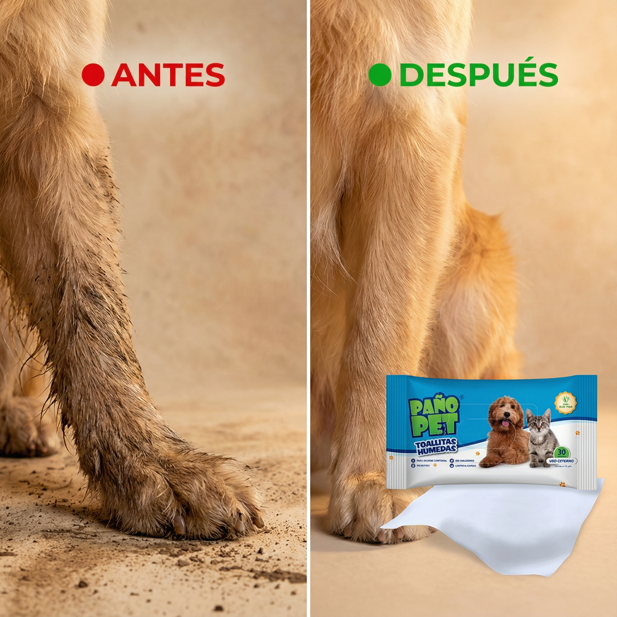 Toallitas húmedas para mascotas