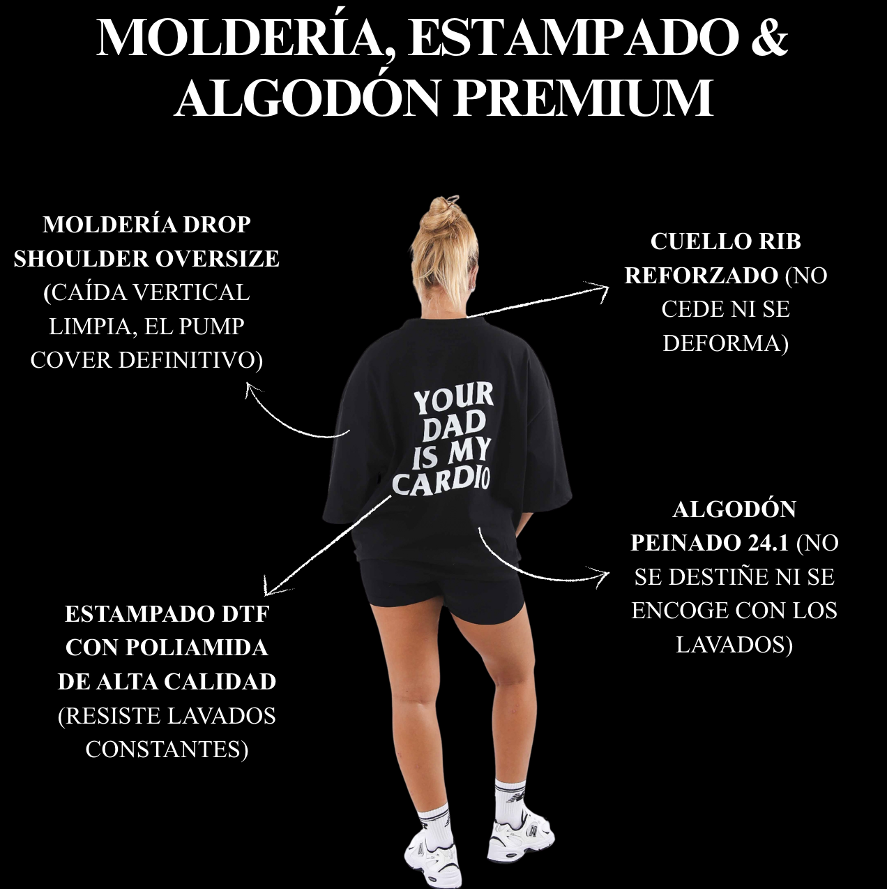 Molder&iacute;a, estampado y algod&oacute;n premium - Your Dad Is My Cardio