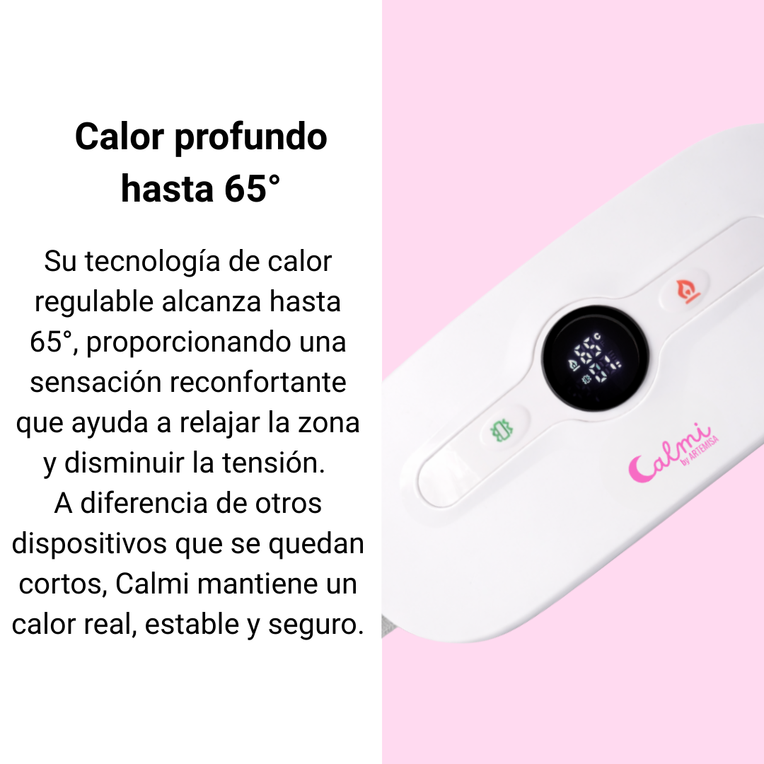 Calmi Masajeador Menstrual | Calor 65° y Vibración