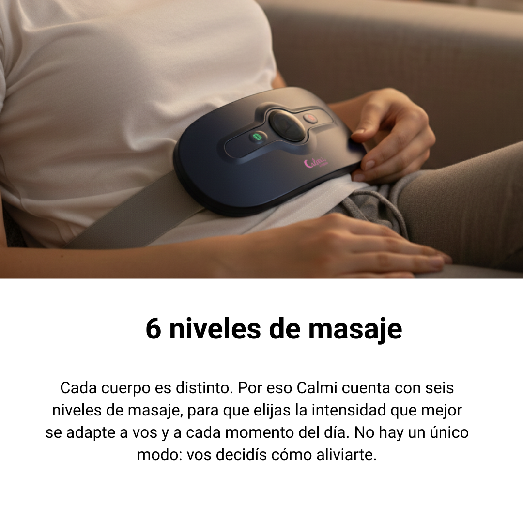 Calmi Masajeador Menstrual | Calor 65° y Vibración