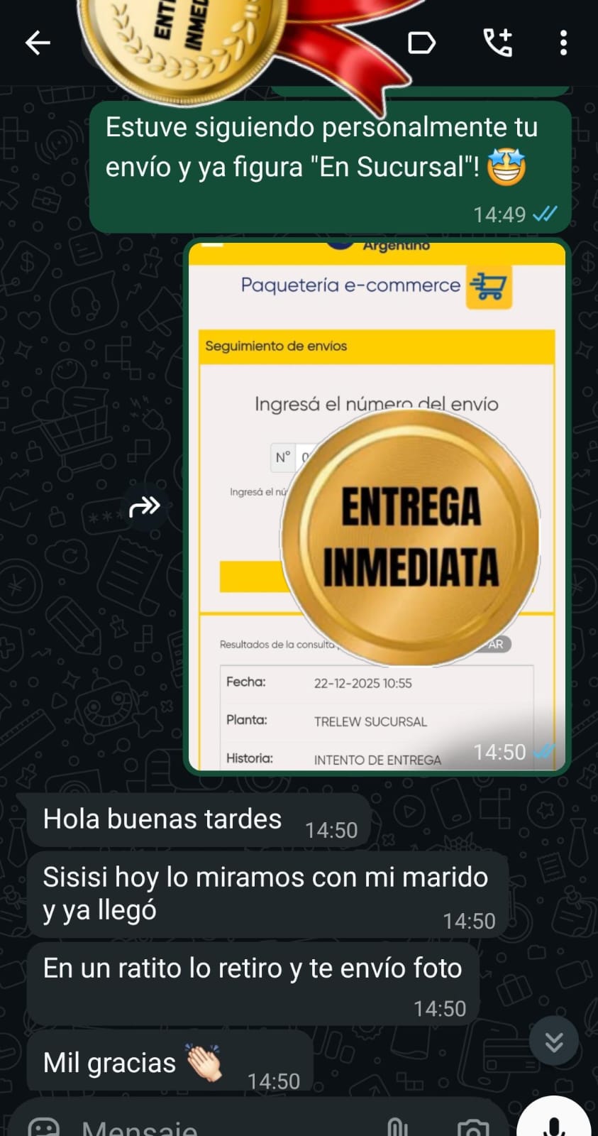 Envios por Correo Argentino y Andreani