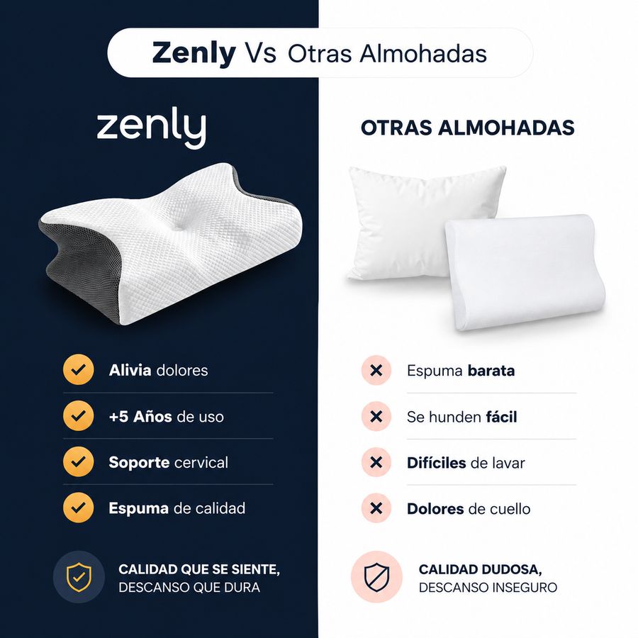 Zenly vs otras almohadas