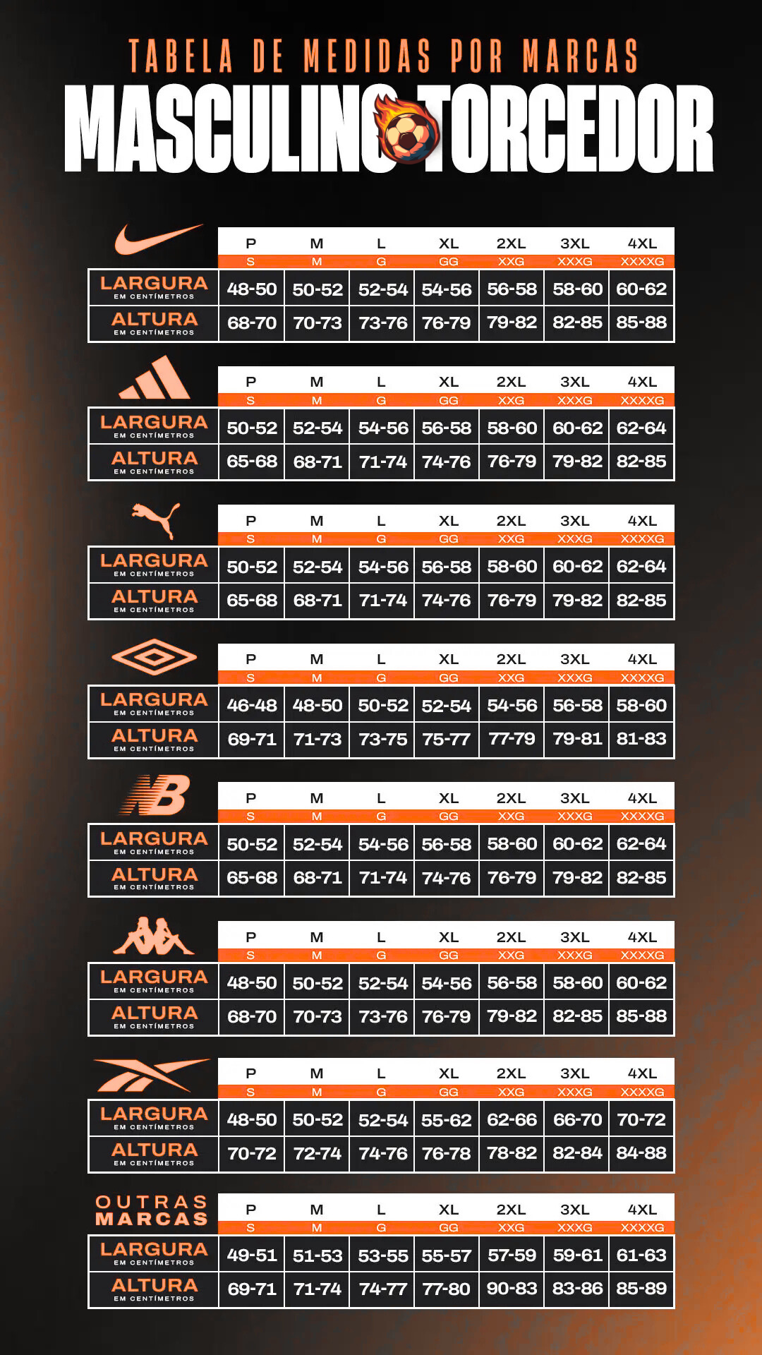 GUIA DE TAMANHOS
