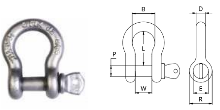 Manilha Curva Pino Roscado Alloy