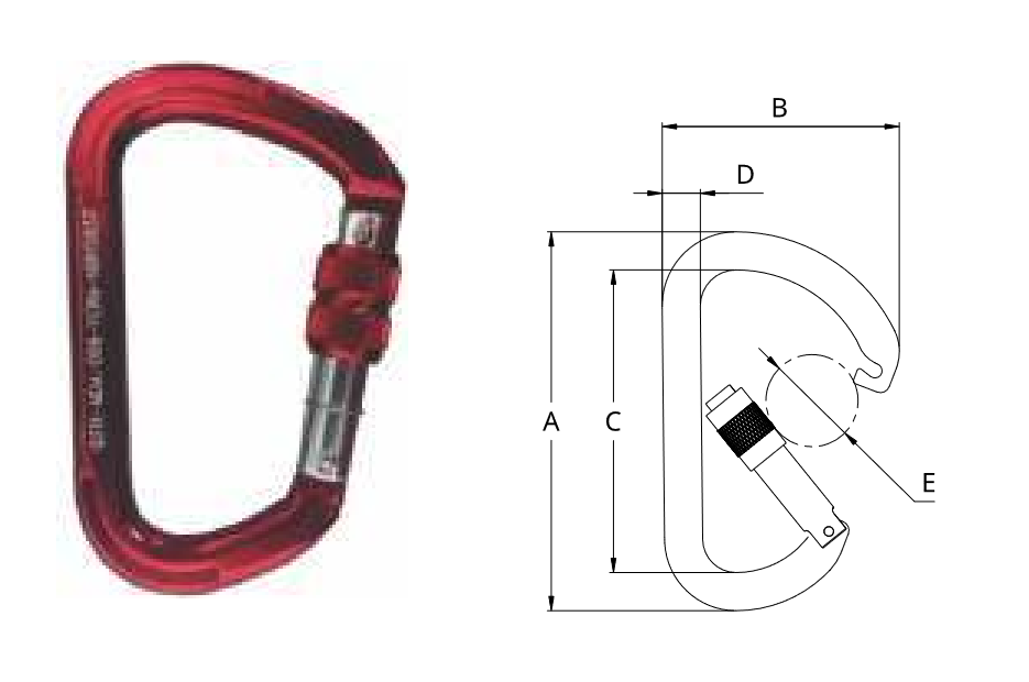 MAAL TR-25 Mosquetão Tipo "D"