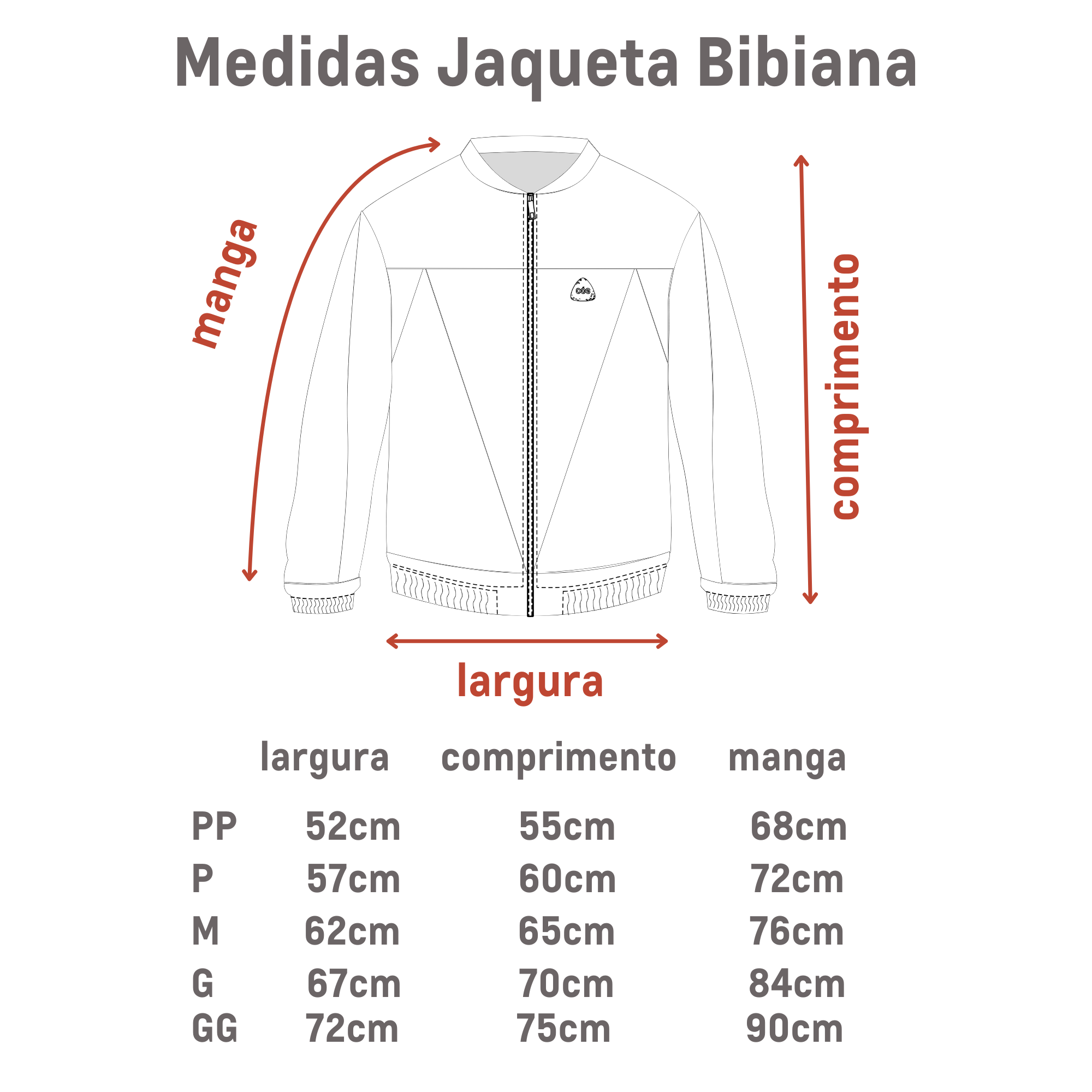 Medidas Jaqueta Bibiana