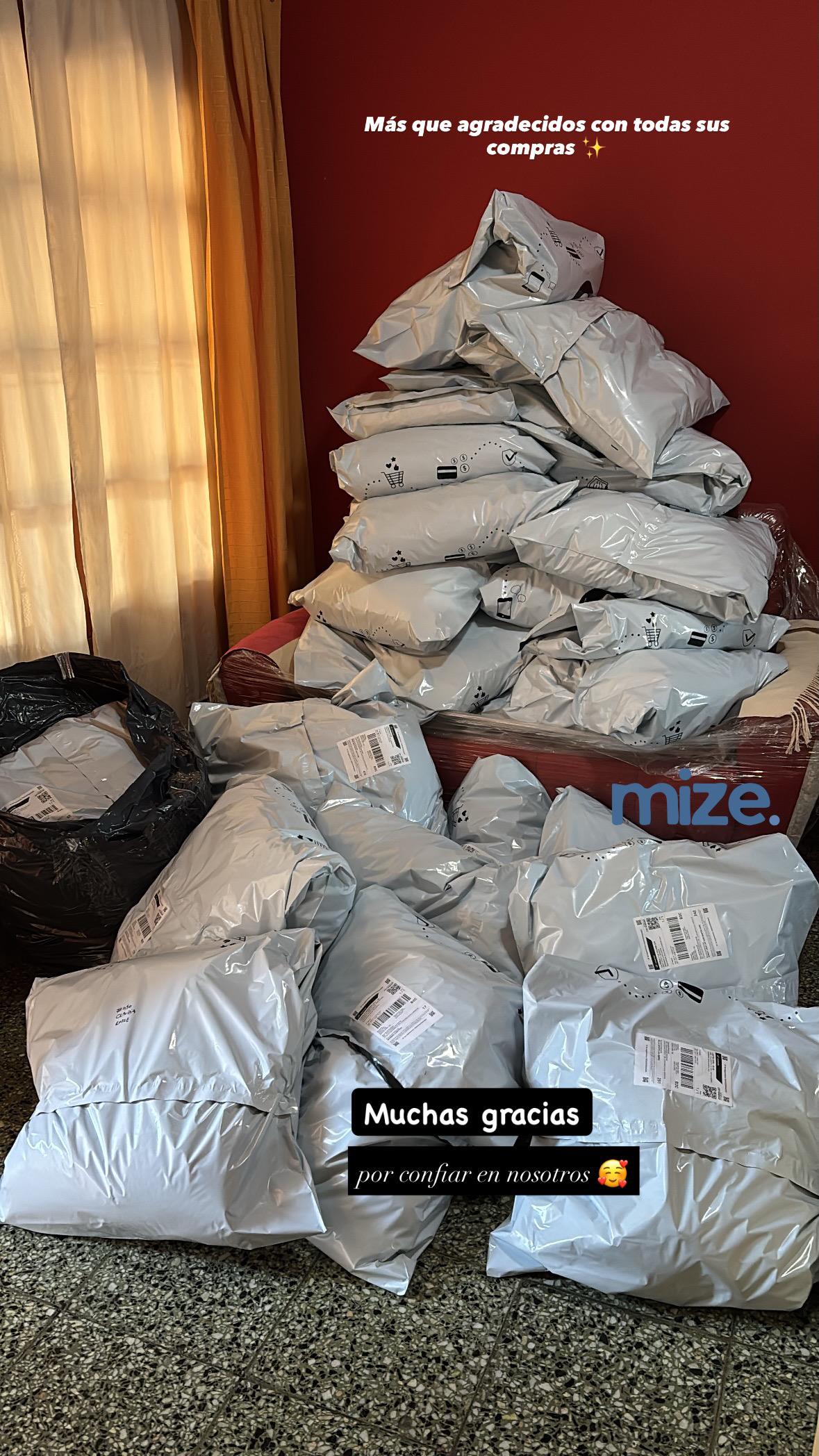 Pila de pedidos despachados MIZE