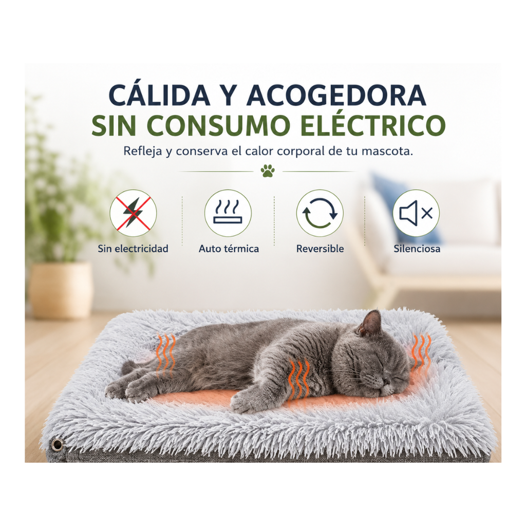 Manta t&eacute;rmica para perros con calor autogenerado y superficie impermeable