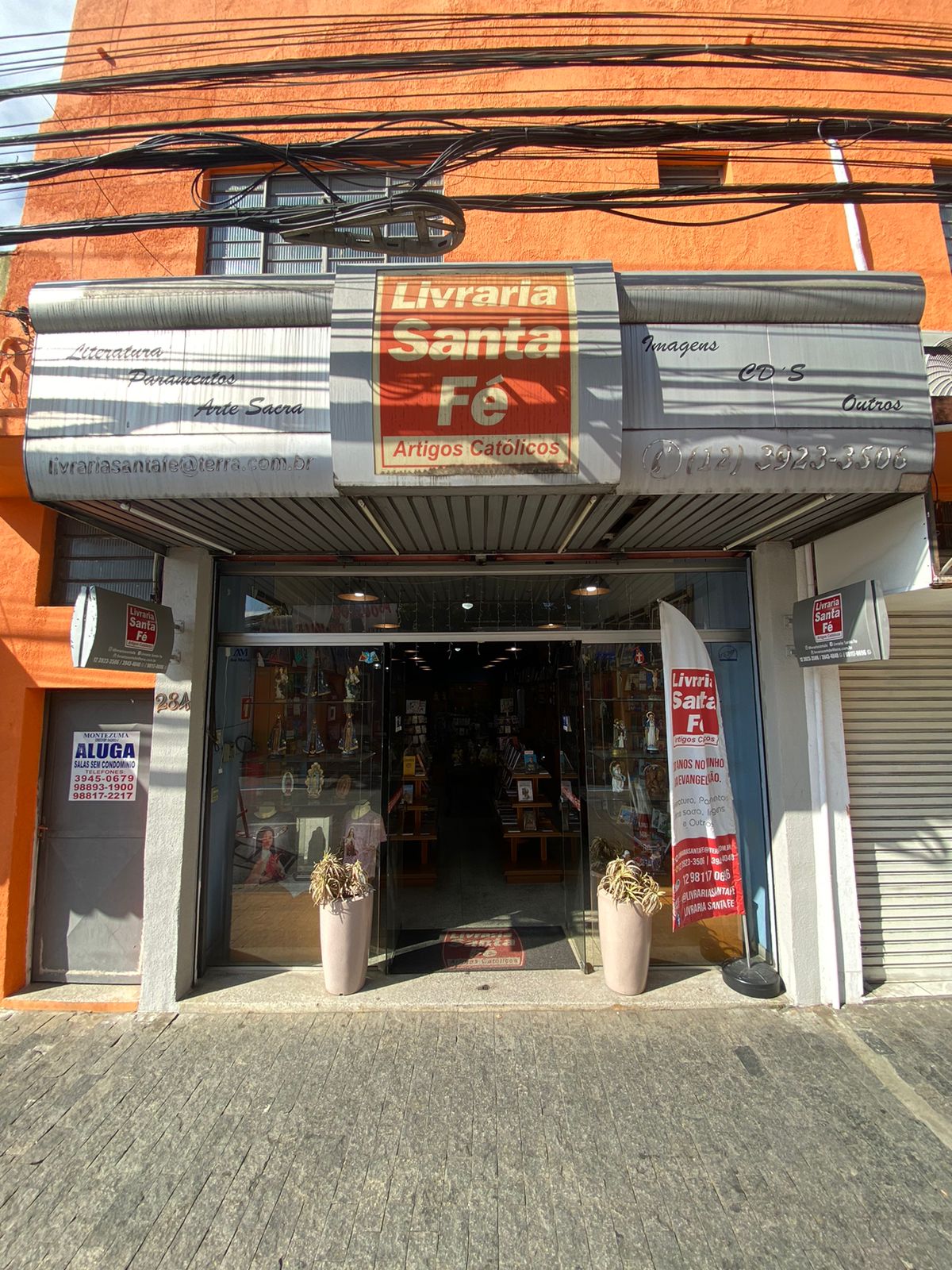 Fachada da Livraria Santa Fé na Rua Siqueira Campos, 284, no centro de São José dos Campos