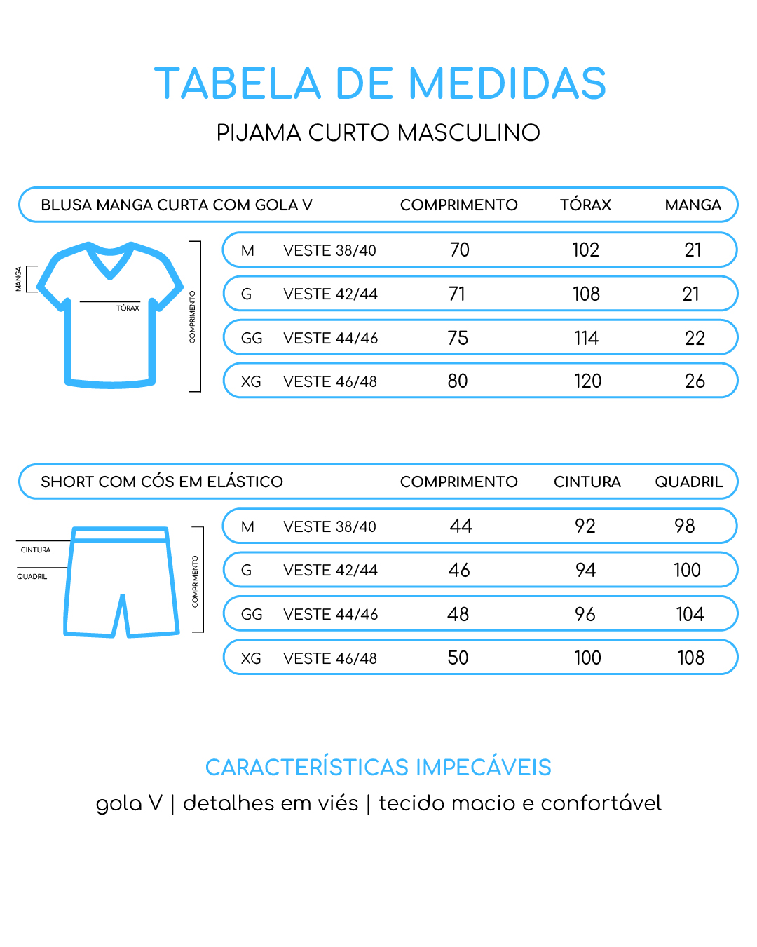 PIJAMA BÁSICO CURTO MASCULINO