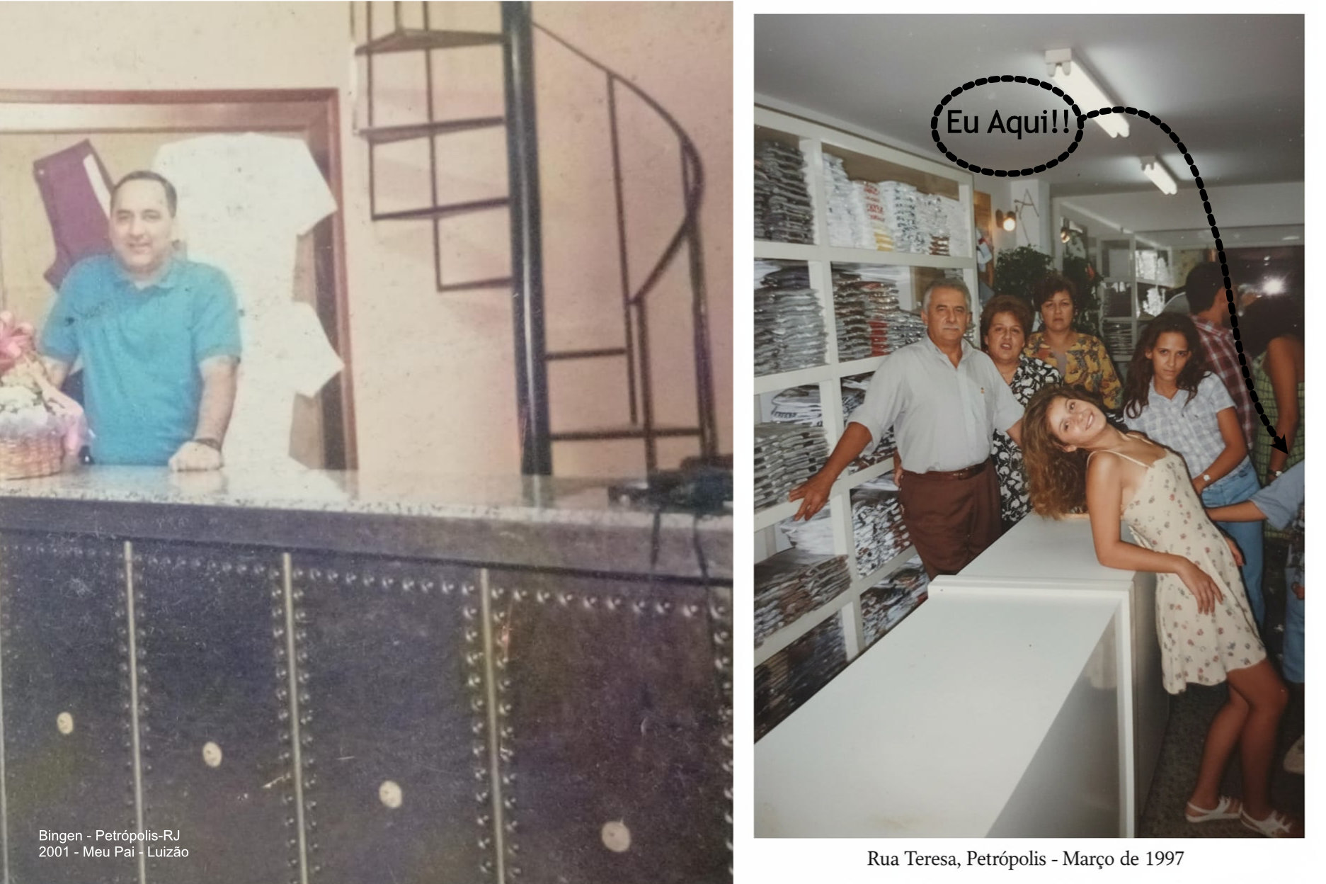 Memórias da HUM em Petrópolis: loja no Bingen em 2001 e LOB na Rua Teresa em 1997