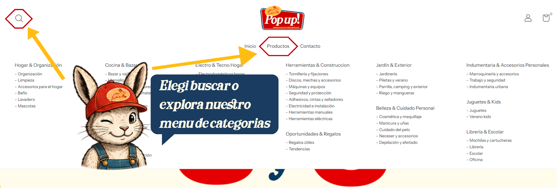 Cómo comprar en Pop Up - Paso 2