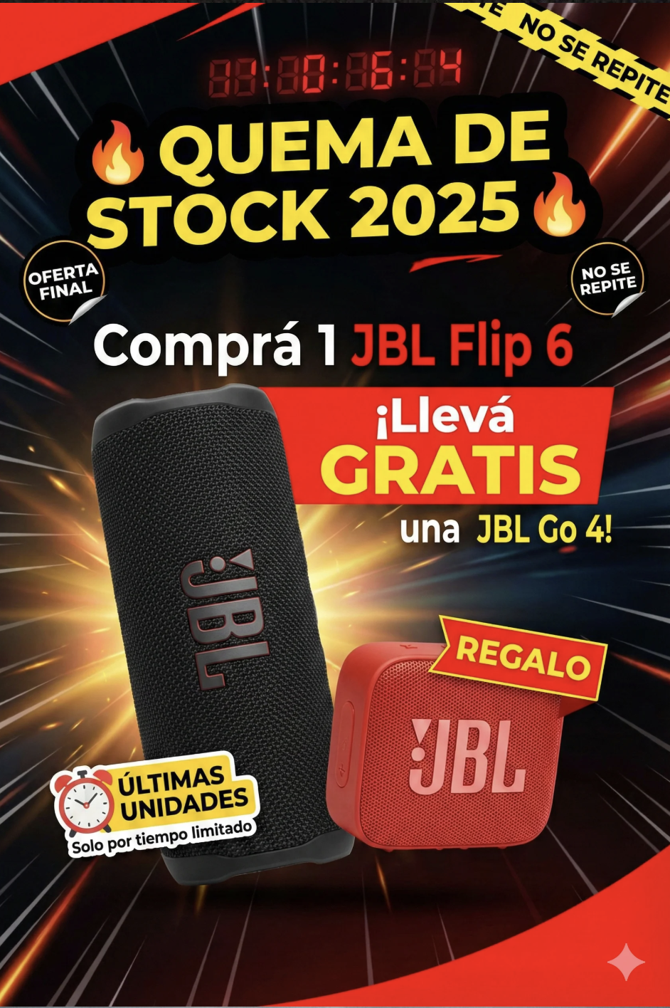 Promo 2x1 JBL Flip 6 + Go 4 - Nexo Market