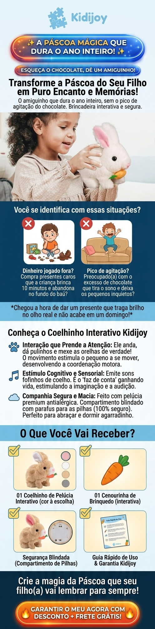 coelho de pelucia eletrico