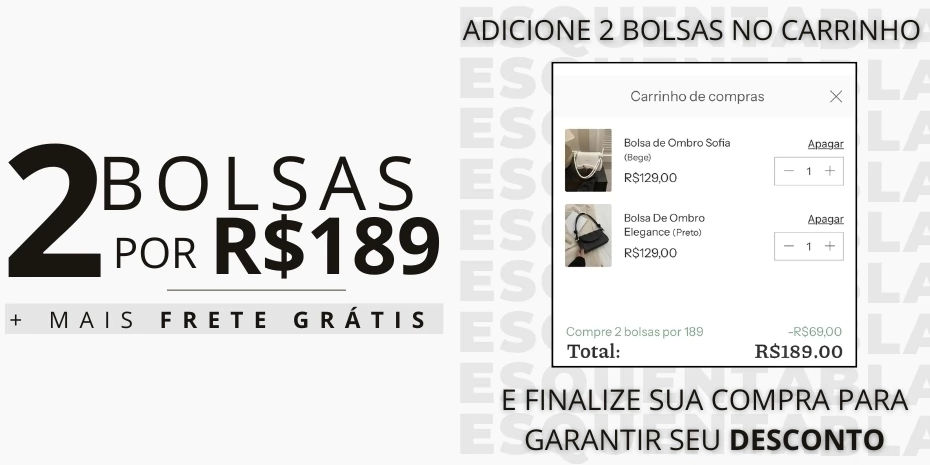 Banner da categoria 2 Bolsas por R$189