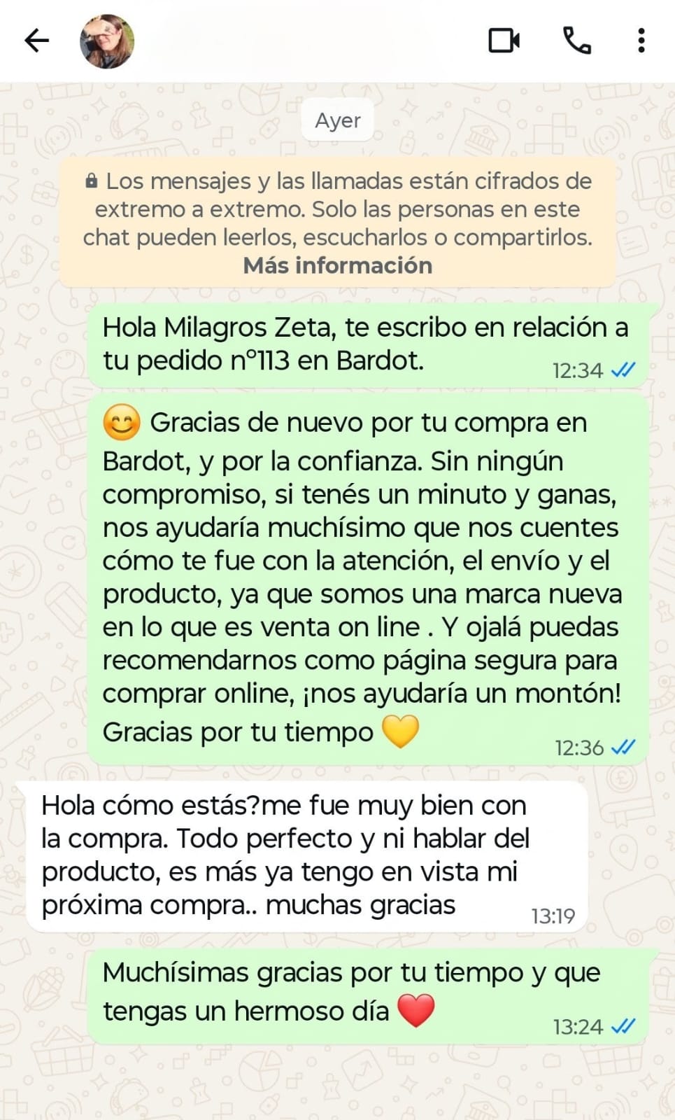 Testimonio cliente Bardot