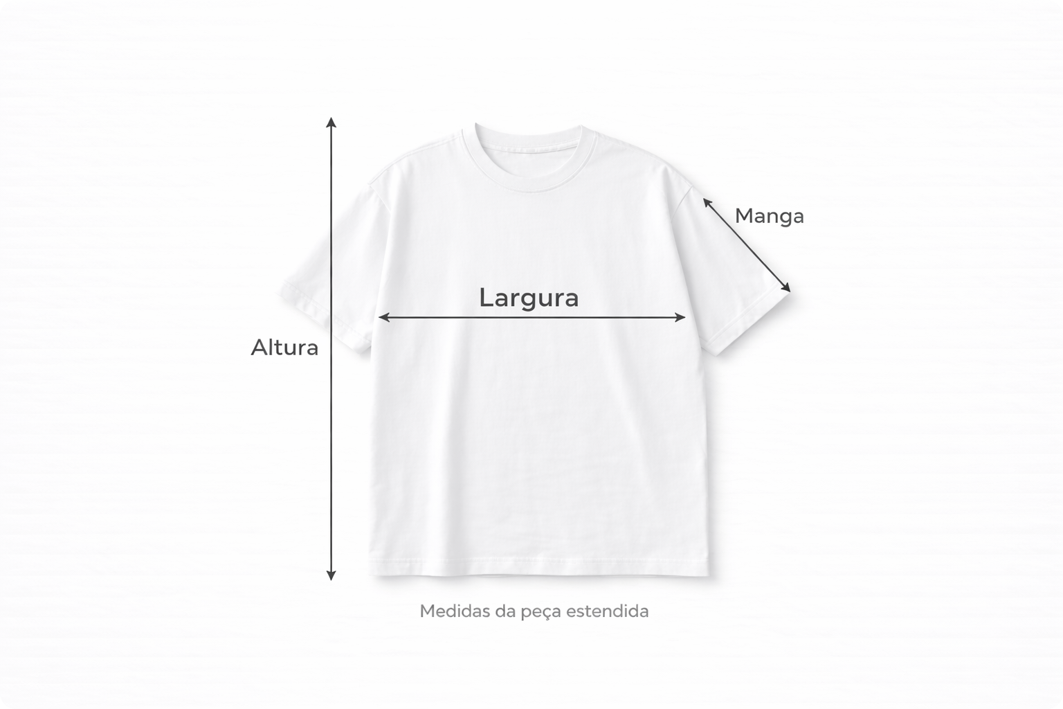 Como medir camiseta oversized