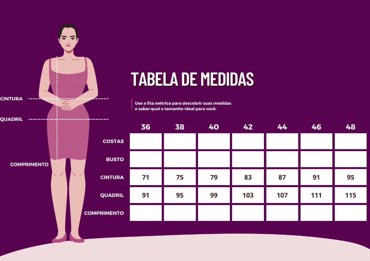 Tabela de medidas