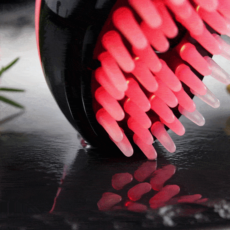 Escova de Terapia Capilar NeoRaiz &mdash; LED vermelho em a&ccedil;&atilde;o