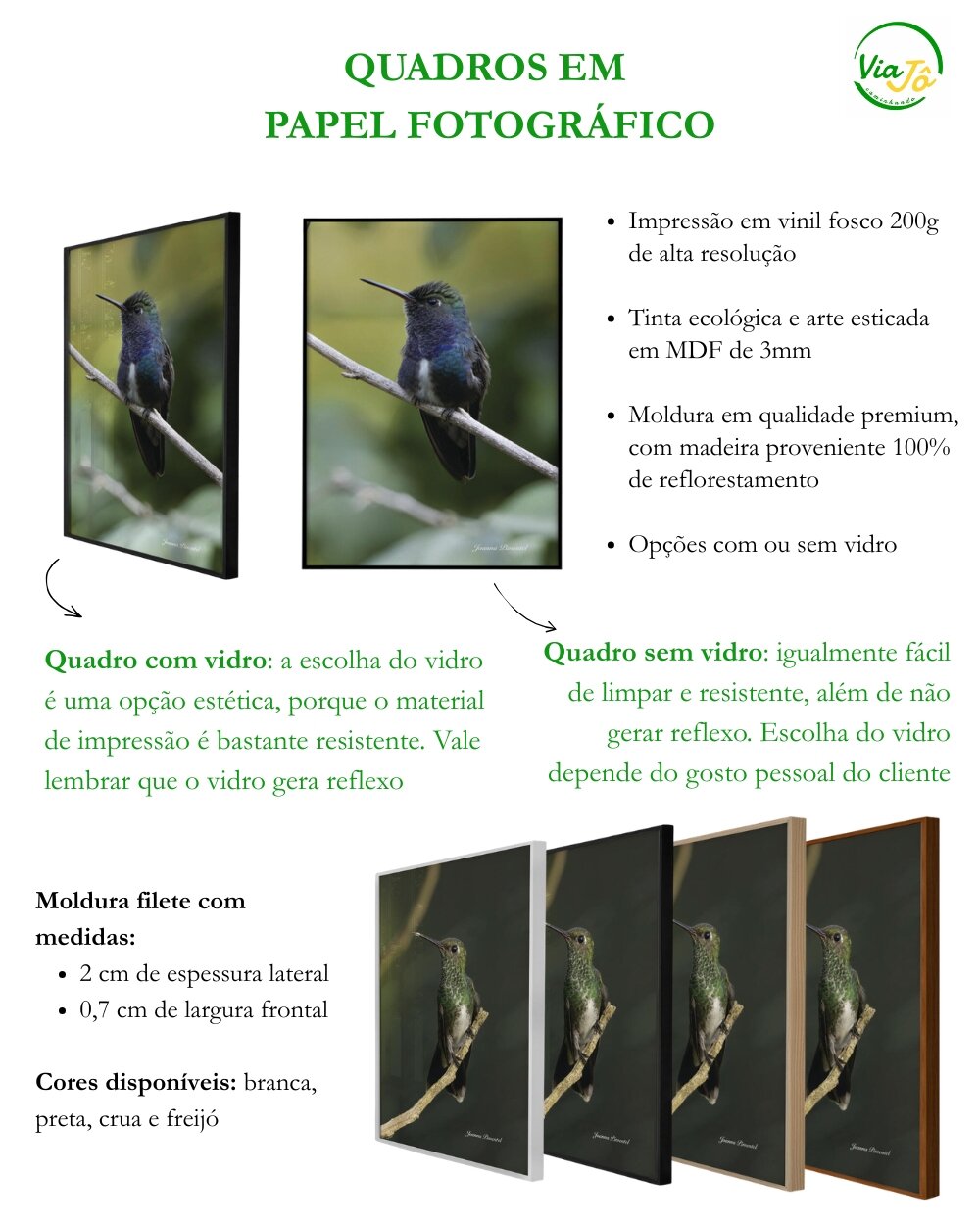 Descrição de quadro em papel fotográfico