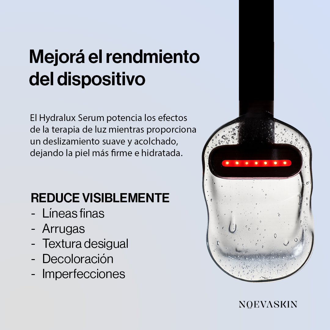 Rutina de skincare con luz roja