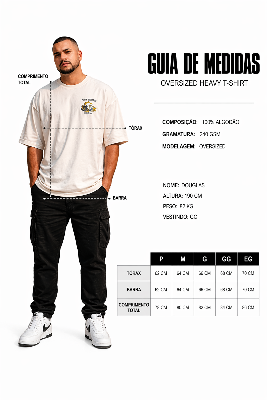 Guia de Tamanho Oversized Heavy
