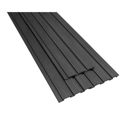 Listones de wall panel PS Vankka color Acero, negro con textura