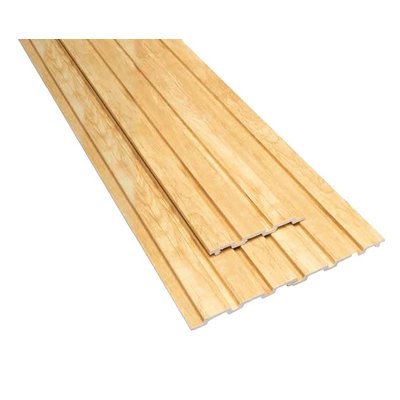 Listones de wall panel PS Vankka color Pino, símil madera marrón claro