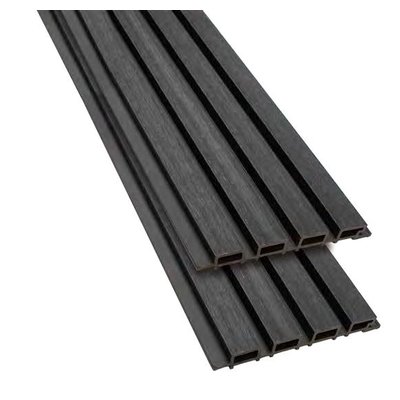Listones de wall panel WPC Vankka color Carbón, gris muy oscuro