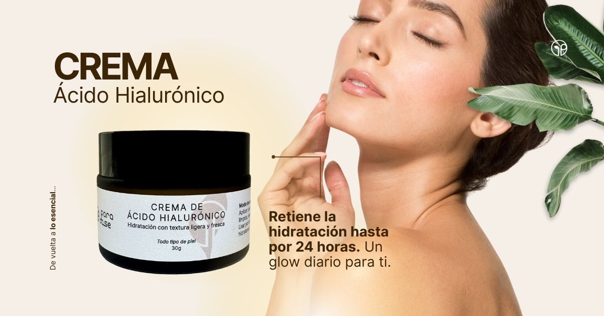 Crema facial con &aacute;cido hialur&oacute;nico Paradise MX para hidrataci&oacute;n profunda y firmeza