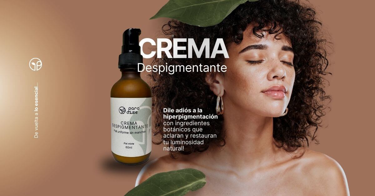 Crema despigmentante natural Paradise MX para manchas, marcas de acn&eacute; y tono desigual