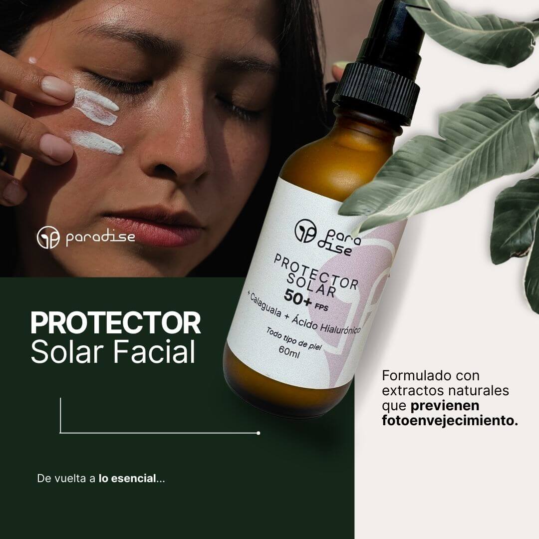 Protector solar natural FPS 50+ Paradise MX presentaci&oacute;n m&oacute;vil