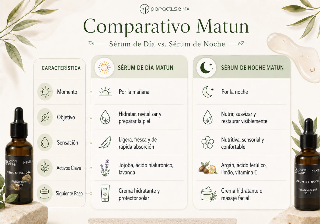 S&eacute;rum natural de rutina skincare nocturna