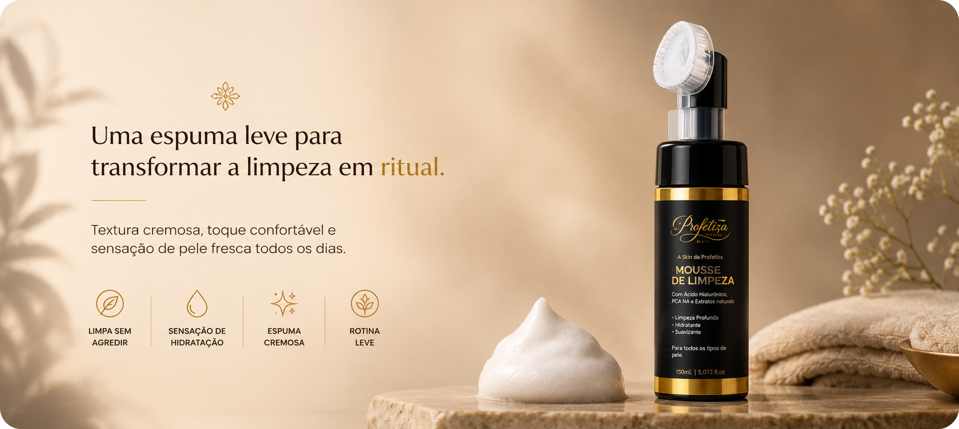 Mousse de Limpeza Profetiza Beauty