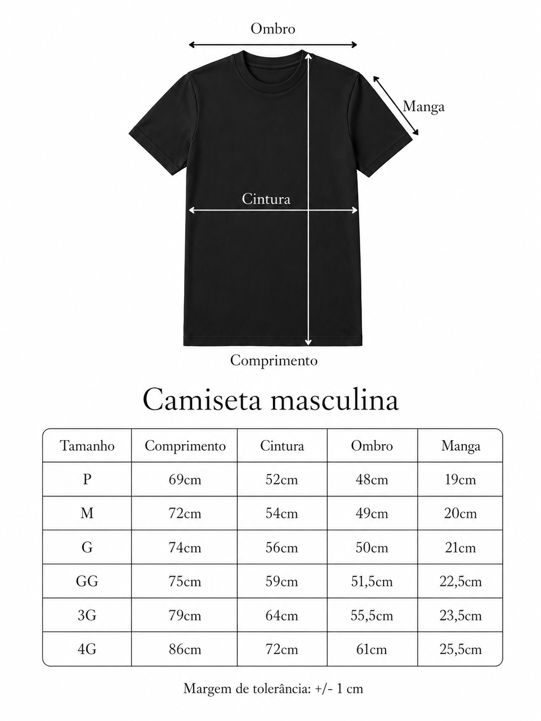 Camiseta masculina