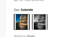 Botões selecionar colorido ou P&B