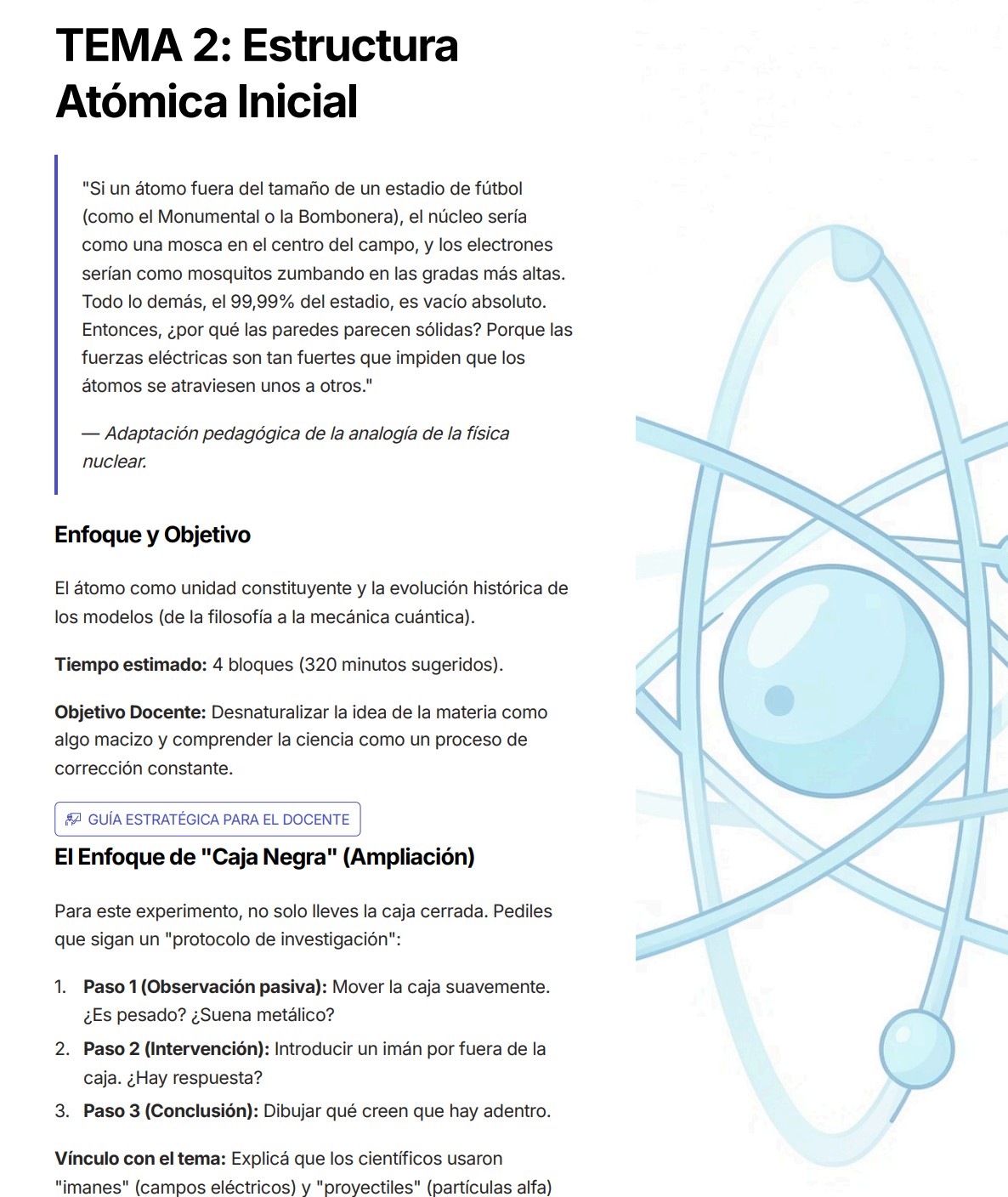 Teor&iacute;a clara Qu&iacute;mica