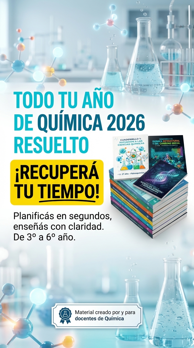 Mega Pack Qu&iacute;mica 2026 &ndash; Todo resuelto para secundaria