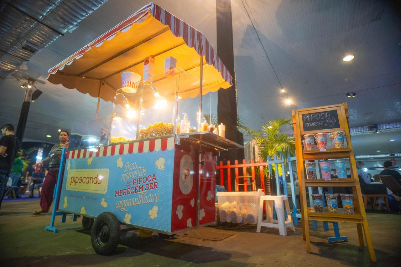 Pipocando em show noturno com luzes