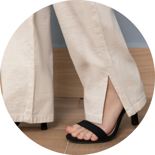 Calça Reta em Linho D17