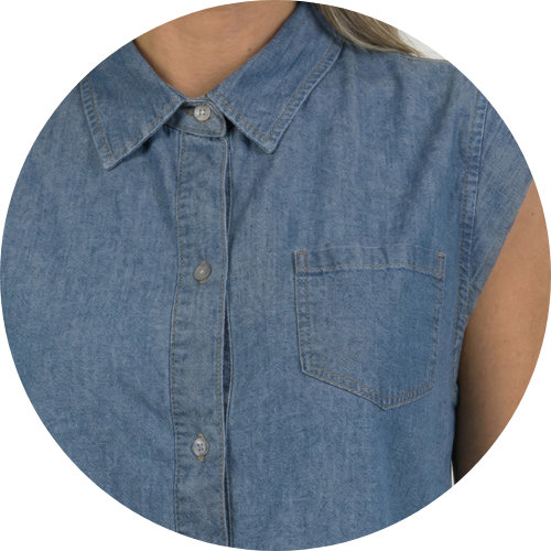 Camisa Cropped em Liocel D17