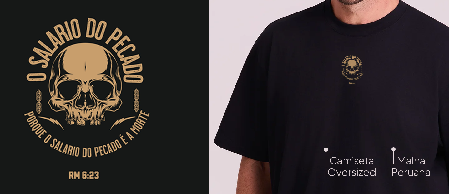 Camiseta Oversized malha peruana