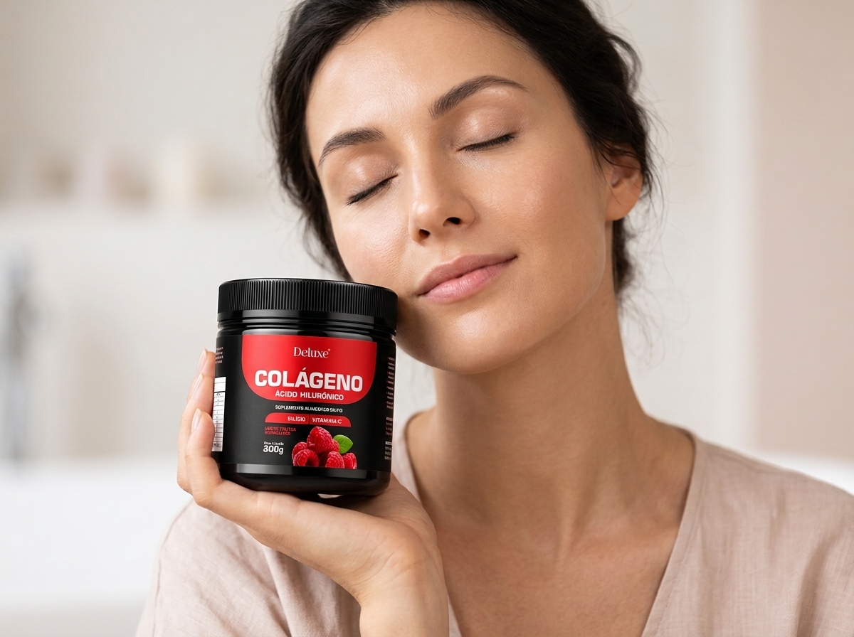 Mulher usando Col&aacute;geno Deluxe